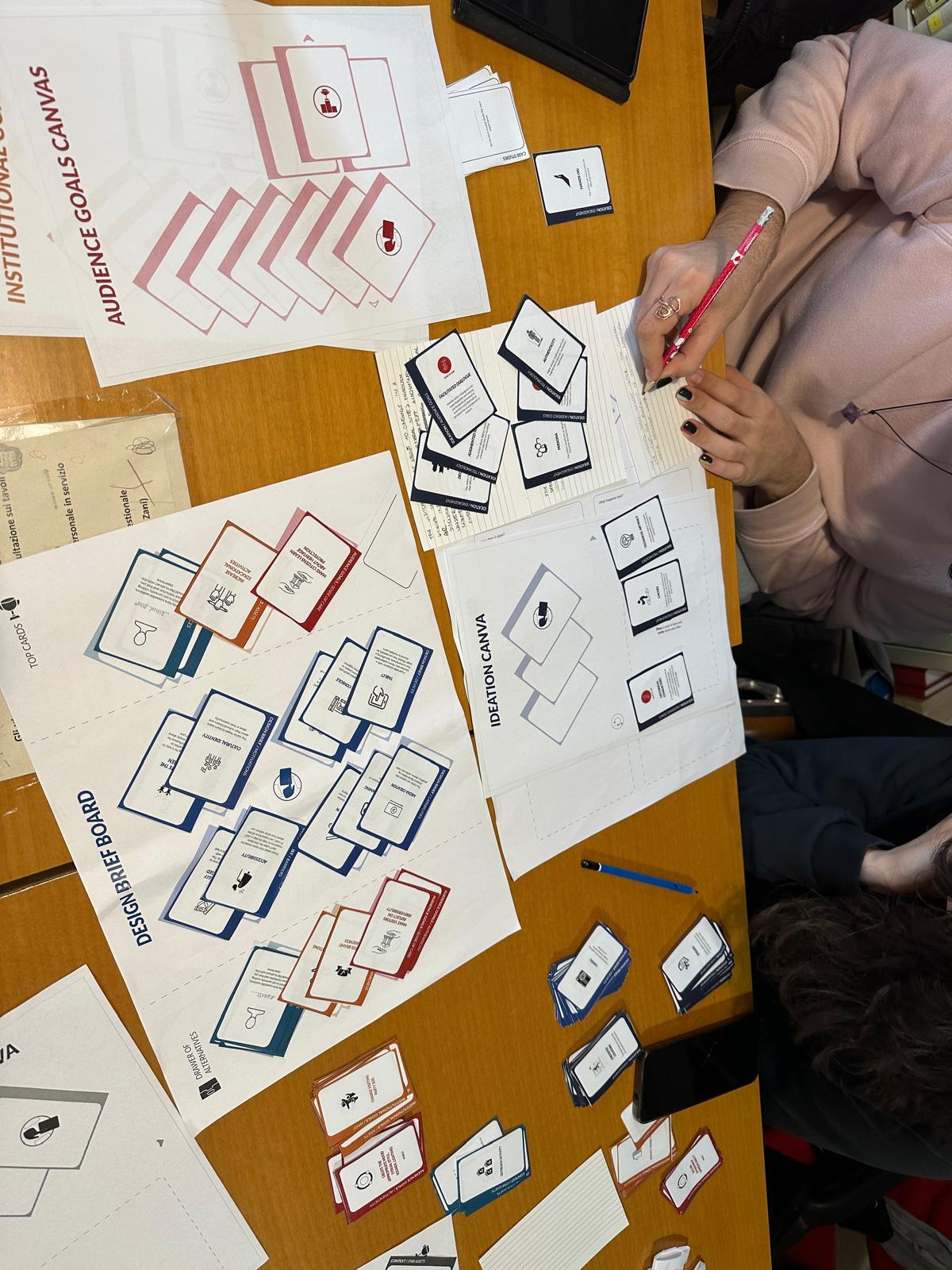 Paper version of the CoDesign Tool in use