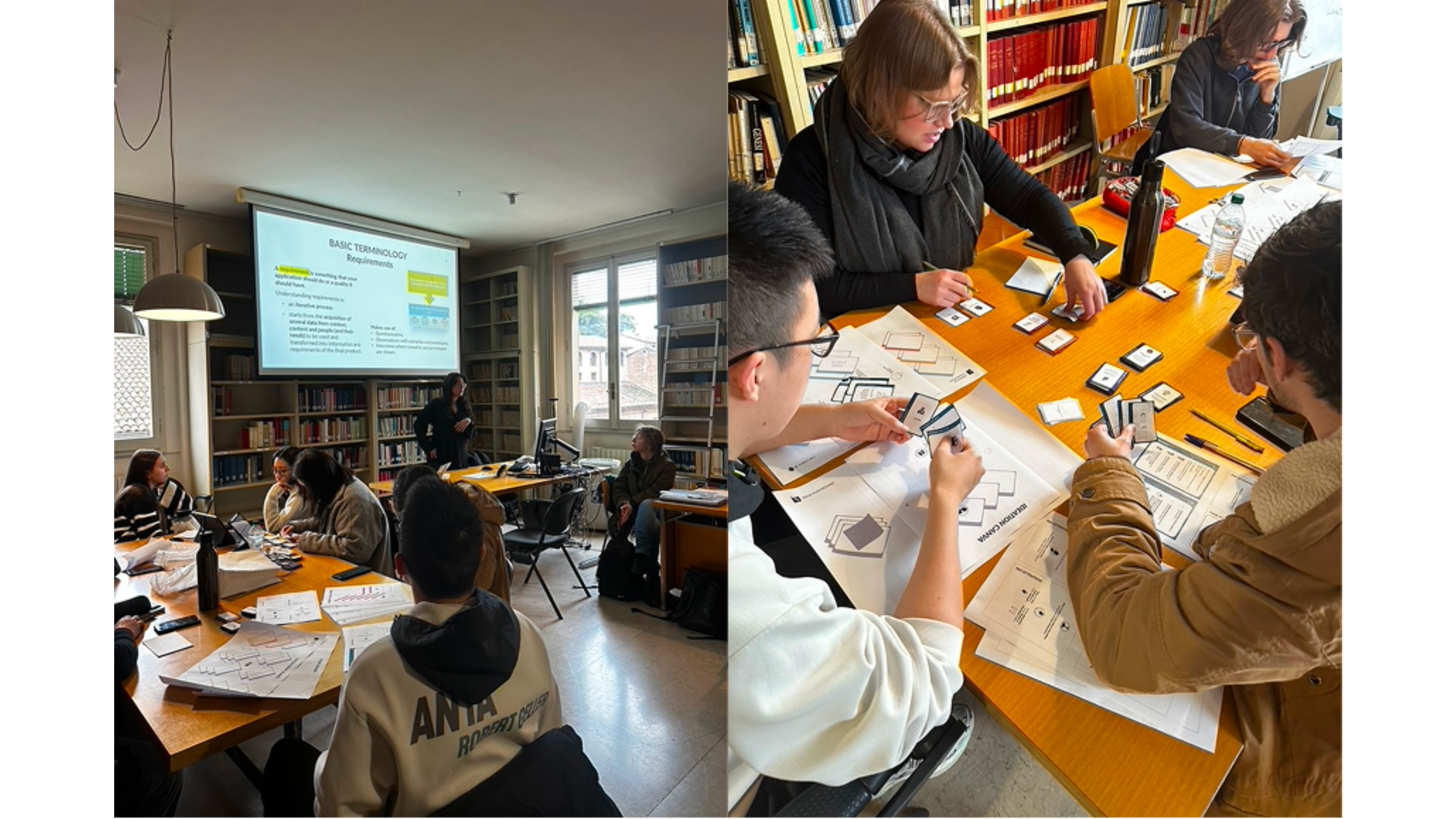 Comparative testing session, University of Bologna, 2024, early CoDesign Tool version